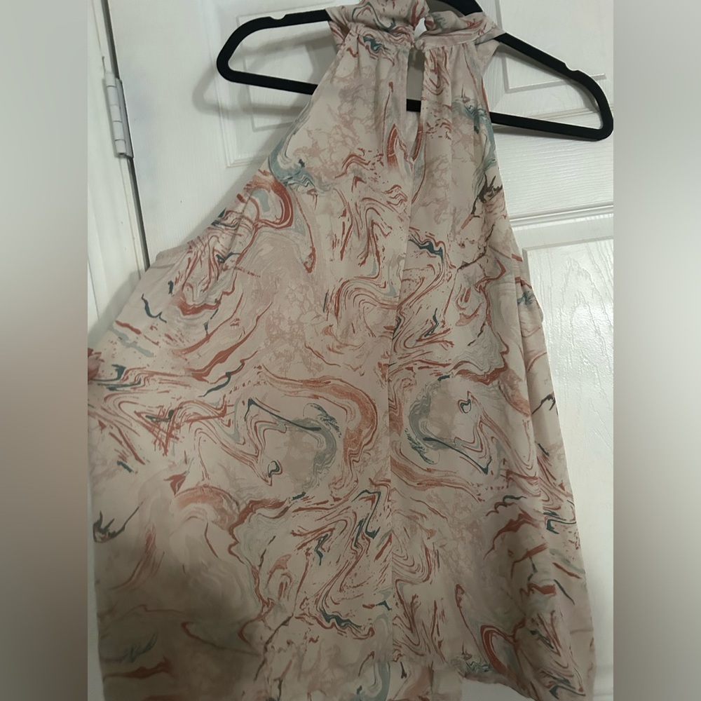 Torrid Marble Print Halter Top size 2 - Picture 2 of 6